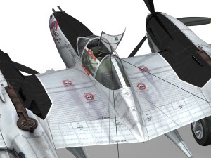 lockheed p-38 lightning - wicked woman 3Dモデル