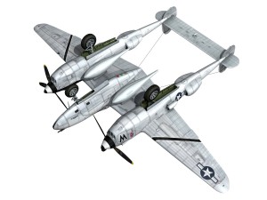 lockheed p-38 lightning - wicked woman 3Dモデル