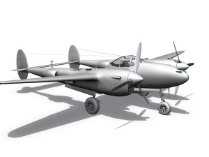 lockheed p-38 lightning - wicked woman 3Dモデル