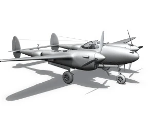 lockheed p-38 lightning - wicked woman 3D Model
