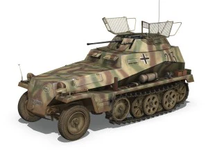 sdkfz 250 - reconnaissance halftruck - 116 pzdi 3D Model