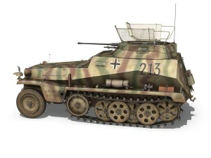 sdkfz 250 - reconnaissance halftruck - 116 pzdi 3D Model