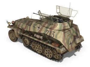 sdkfz 250 - reconnaissance halftruck - 116 pzdi 3D Model
