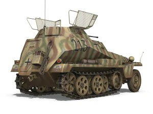 sdkfz 250 - reconnaissance halftruck - 116 pzdi 3D Model
