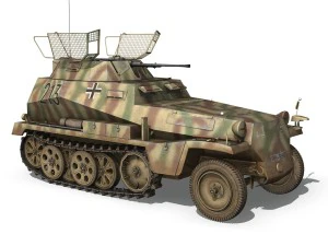 sdkfz 250 - reconnaissance halftruck - 116 pzdi 3D Model
