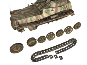sdkfz 250 - reconnaissance halftruck - 116 pzdi 3D Model