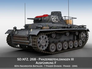 pzbefwg iii - ausff - 7 pzdiv Model 3D