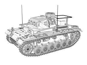pzbefwg iii - ausff - 7 pzdiv Model 3D