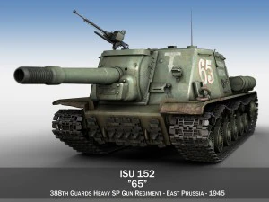 ISU 152 - 65 - ソビエト重自走式 3Dモデル