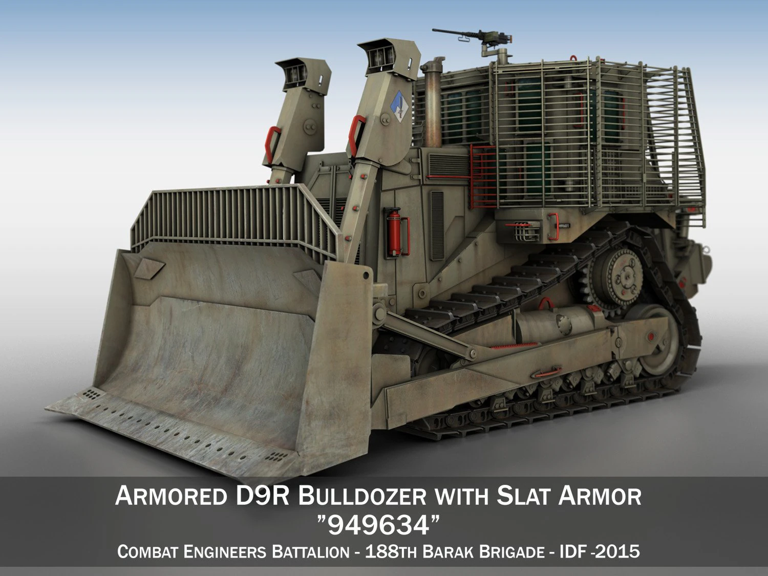 armored d9r bulldozer - 949634 - idf 3D Model .c4d .max .obj .3ds .fbx .stl .blend 