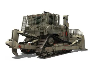armored d9r bulldozer - 949634 - idf 3D Model