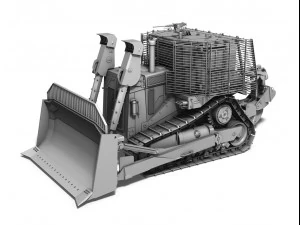 armored d9r bulldozer - 949634 - idf 3D Model