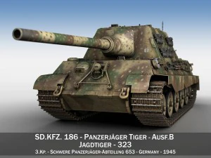sdkfz 186 jagdtiger - 323 3D Model