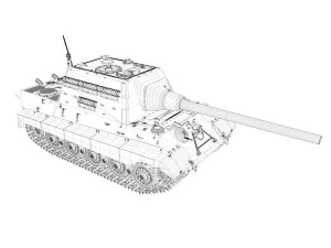 sdkfz 186 jagdtiger - 323 3D Model