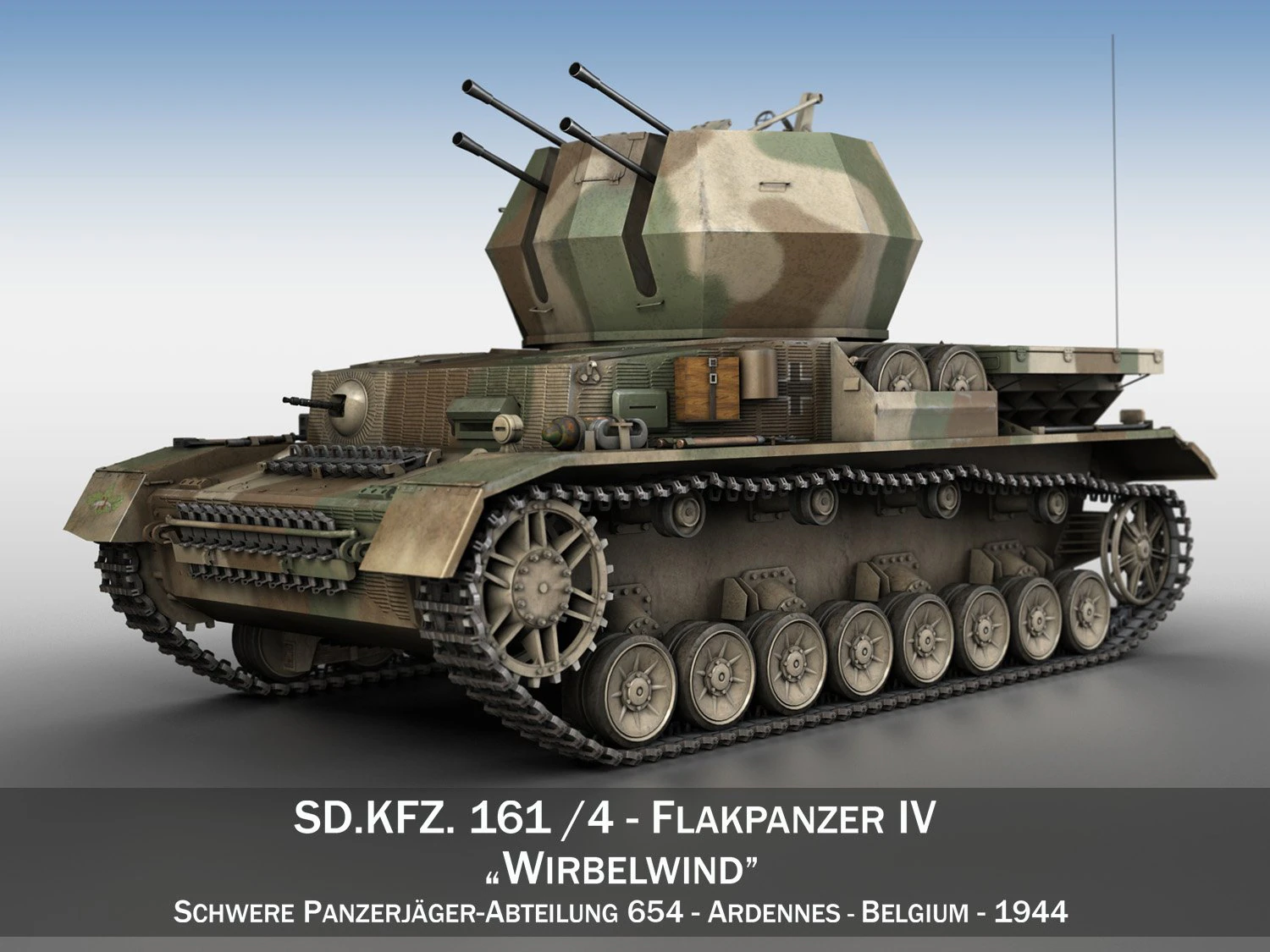flakpanzer iv - wirbelwind spzjgabt654 3D Model .c4d .max .obj .3ds .fbx .stl .blend 