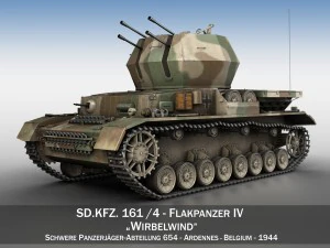 flakpanzer iv - wirbelwind spzjgabt654 3D Model