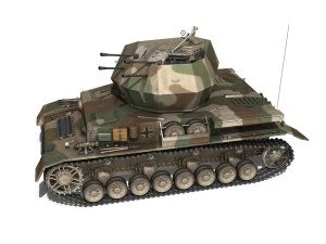 flakpanzer iv - wirbelwind spzjgabt654 3D Model