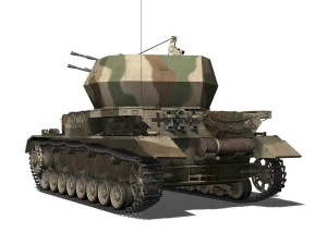 flakpanzer iv - wirbelwind spzjgabt654 3D Model