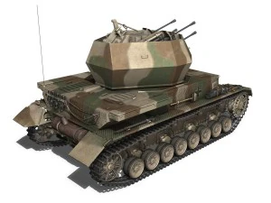 flakpanzer iv - wirbelwind spzjgabt654 3D Model