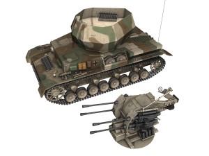 flakpanzer iv - wirbelwind spzjgabt654 3D Model