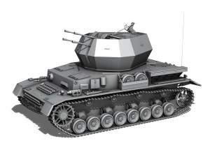 flakpanzer iv - wirbelwind spzjgabt654 3D Model
