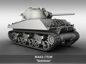 m4a3 - sherman 3Dモデル