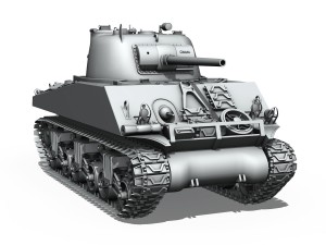 m4a3 - sherman Modelo 3D