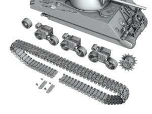 m4a3 - sherman Modelo 3D