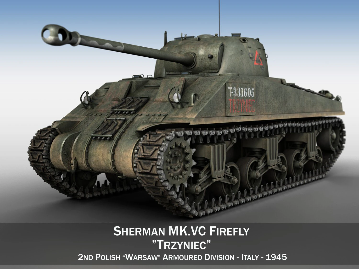 sherman mk vc firefly - tryniec 3D Model .c4d .max .obj .3ds .fbx .stl .blend 
