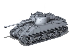 sherman mk vc firefly - tryniec Modelo 3D