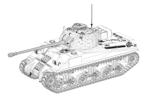 sherman mk vc firefly - tryniec Modelo 3D