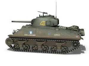m4a2 sherman - brive la gaillarde 3D Model