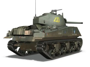 m4a2 sherman - brive la gaillarde 3D Model