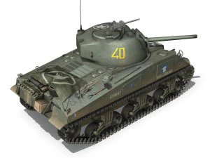 m4a2 sherman - brive la gaillarde 3D Model