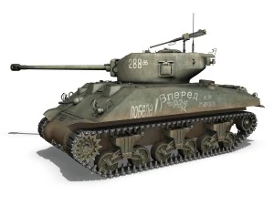 m4a2 sherman - 288 - russia 3D Model