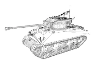 m4a2 sherman - 288 - russia 3D Model