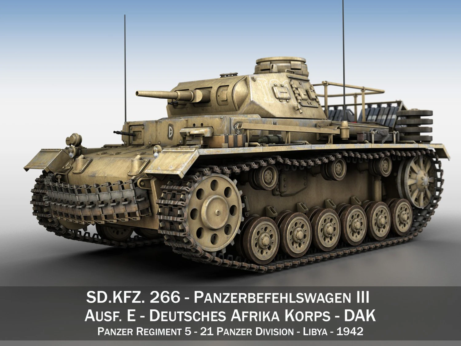 pzbefwg iii - ausfe - dak 3D Model .c4d .max .obj .3ds .fbx .stl .blend 