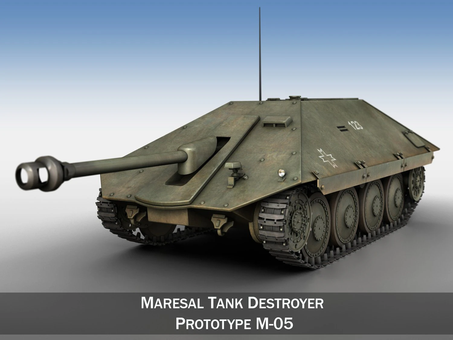 maresal m05 - romanian tank destroyer 3D Model .c4d .max .obj .3ds .fbx .stl .blend 