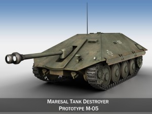maresal m05 - romanian tank destroyer 3D Model