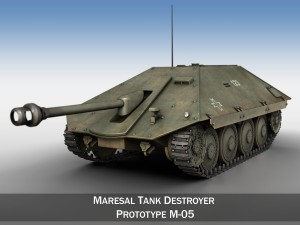 maresal m05 - romanian tank destroyer 3D Model