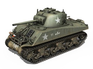 m4a3 75mm - sherman - barfly 3Dモデル