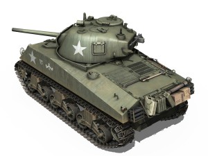 m4a3 75mm - sherman - barfly 3Dモデル