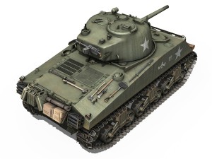 m4a3 75mm - sherman - barfly 3Dモデル