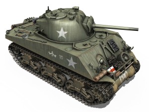 m4a3 75mm - sherman - barfly 3Dモデル