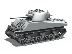 m4a3 75mm - sherman - barfly 3Dモデル
