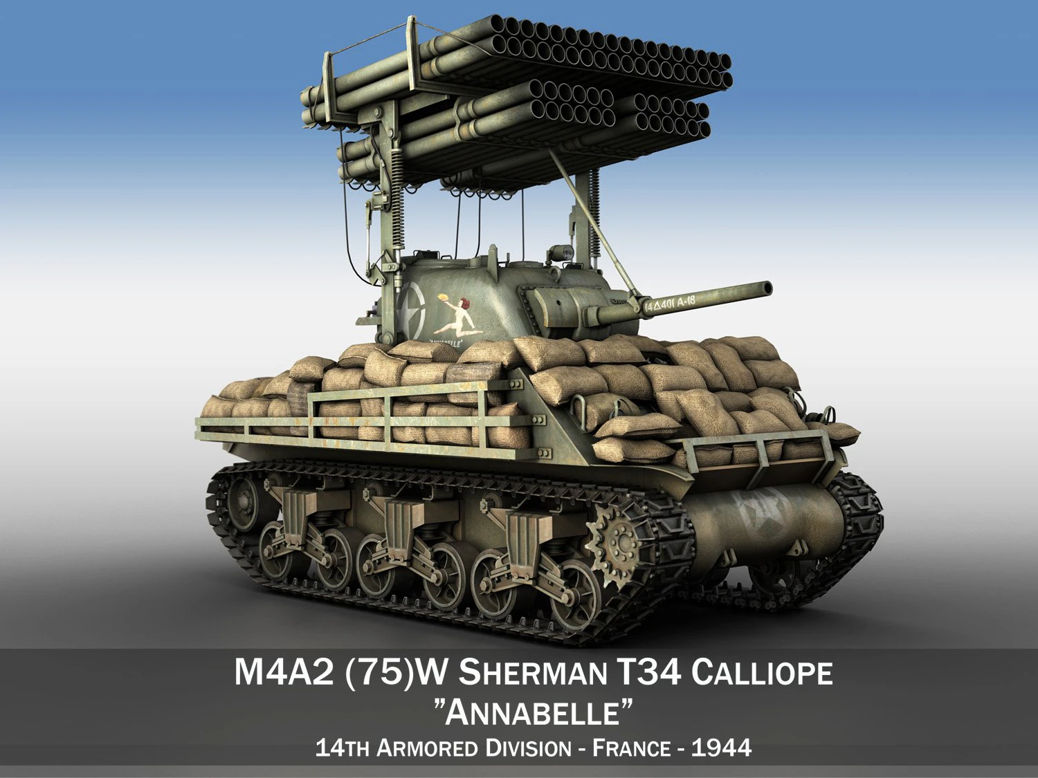 m4a3 calliope annabell 3D Model .c4d .max .obj .3ds .fbx .stl .blend 