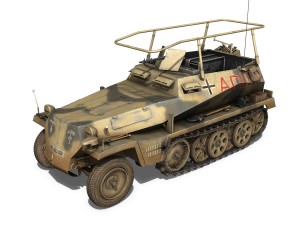 sdkfz 250 3 - adler - halftrack command variant 3D Model