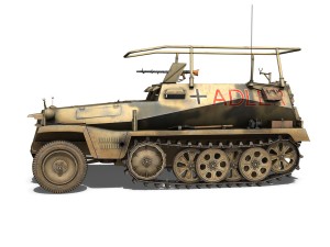 sdkfz 250 3 - adler - halftrack command variant 3D Model