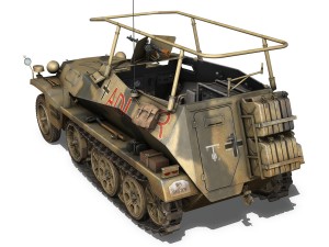 sdkfz 250 3 - adler - halftrack command variant 3D Model