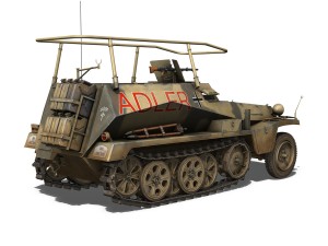 sdkfz 250 3 - adler - halftrack command variant 3D Model
